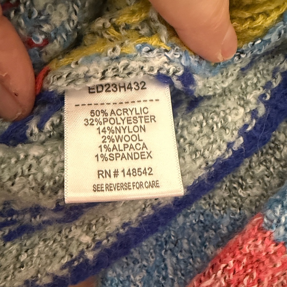 Aratta Silent Journey Multicolor Patchwork Oh-so-soft Knit Sweater - Picture 11 of 16